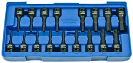 Набор головок торцевых ударных 1/2": 6 гр и Torx 17 шт., ложемент-кейс Licota