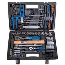 Набор инструментов в кейсе Licota ALK-8016F, 81 предмет, с трещоткой, 1/2", 1/4"